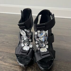 Steve Madden Elegant Black Embellished Women's Heels